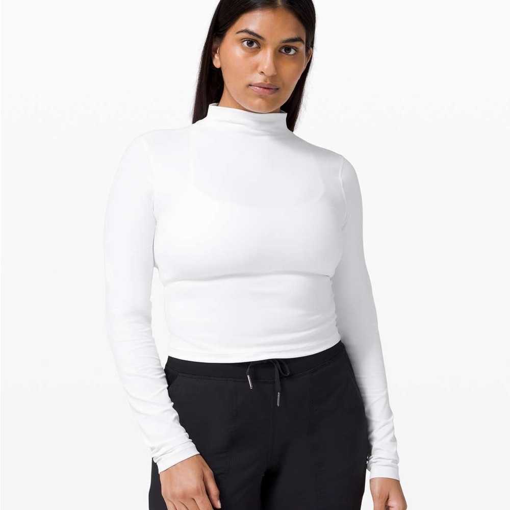 Lululemon All Aligned Mock neck Long Sleeve Size 8 NEW WITH TAGS